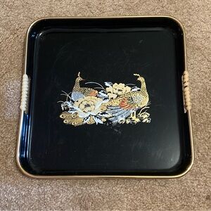 Asian Designed Tray, Teapot and Cups